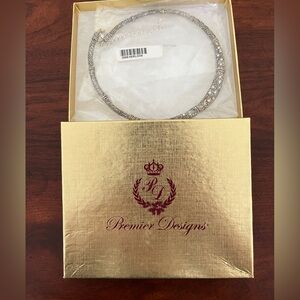 NWT- Vintage Premier Designs Heirloom Rhinestone Marcasite Choker Necklace